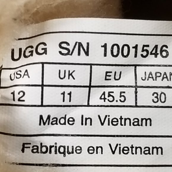 UGG Scuff Shearling-Lined Mule Slippers, Black Leather, Mens Size 12 US / 45.5 - Picture 8 of 8